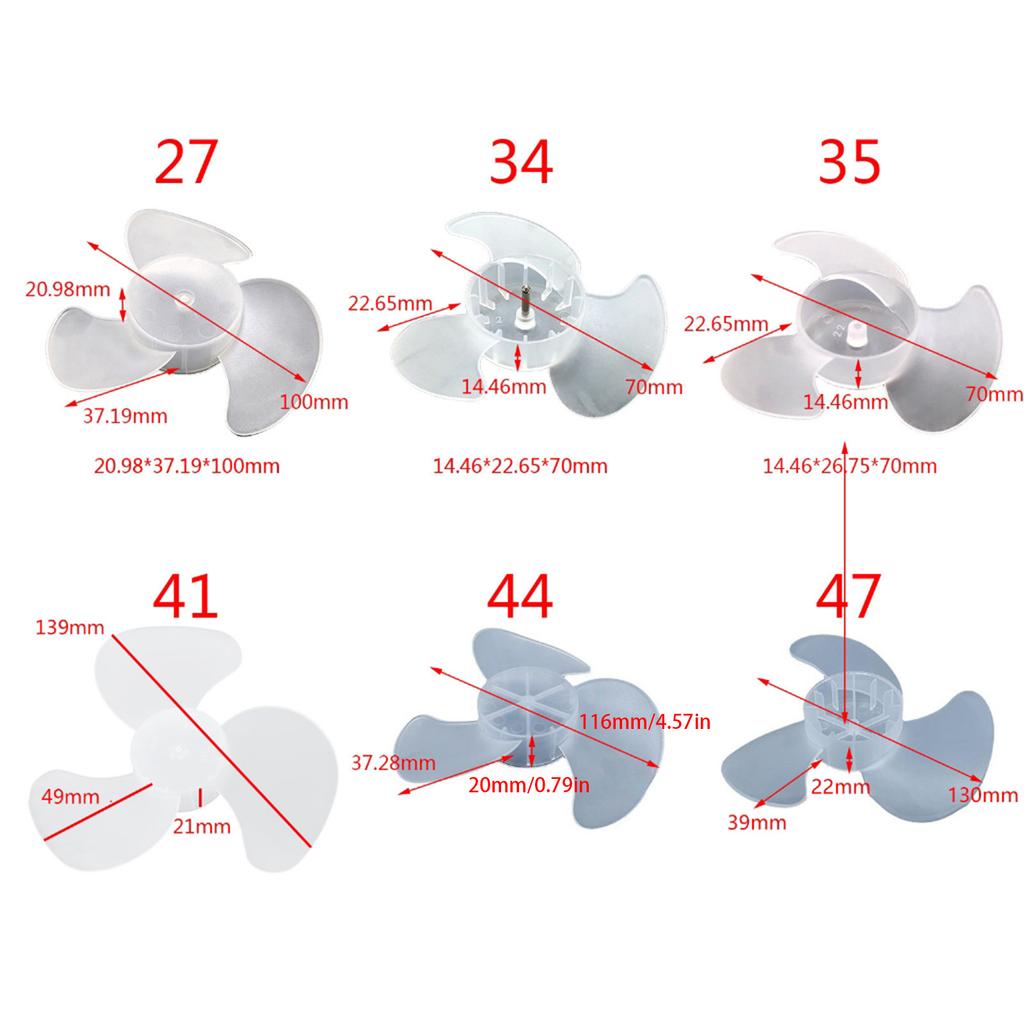 Plastic Fan Blade Replacement 3 Leaves Household Electric Hairdryer Motor Fan