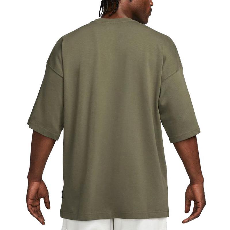 Nike Alphabet Print Crew Neck T-Shirt Men Tops Olive-Green FD1250-222