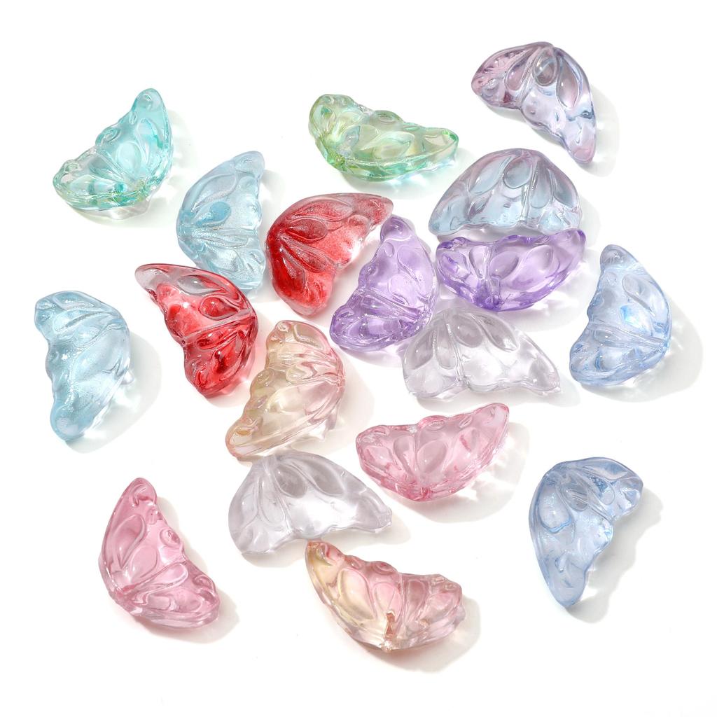 10Pcs Glass Single Wing Beads for Jewelry Making DIY Bracelet Necklace