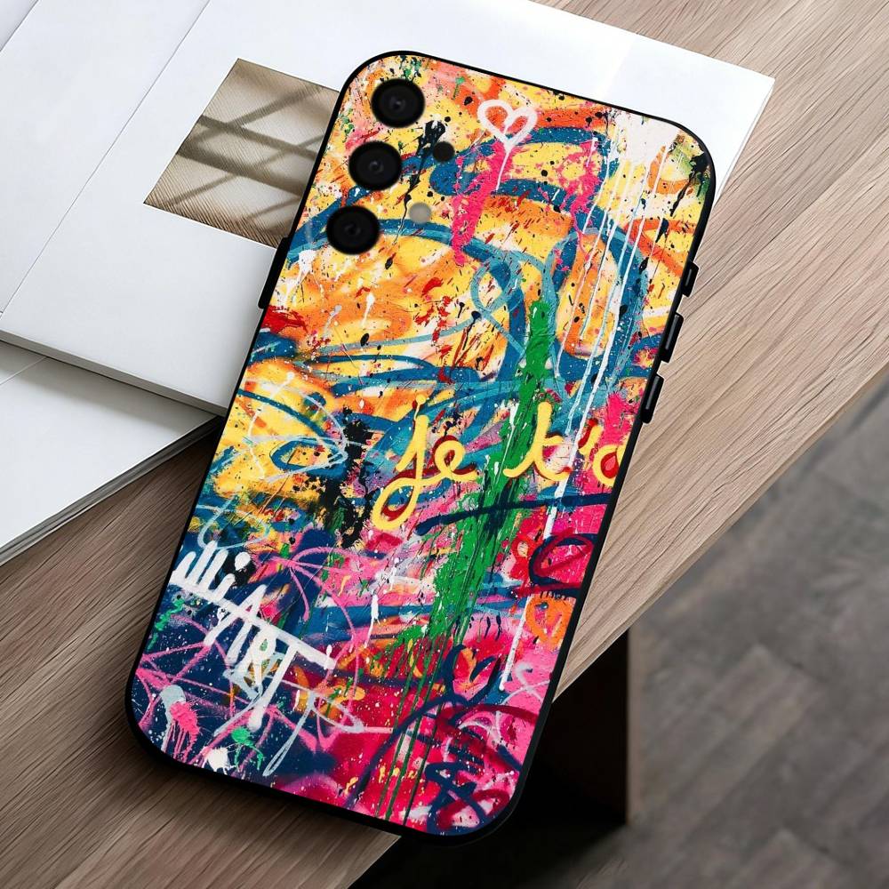 Cool C-Colorful G-Graffiti  phone Case For Samsung Galaxy A73,A72,A71,A70,A53,A52,A51,Others Soft Black Shell