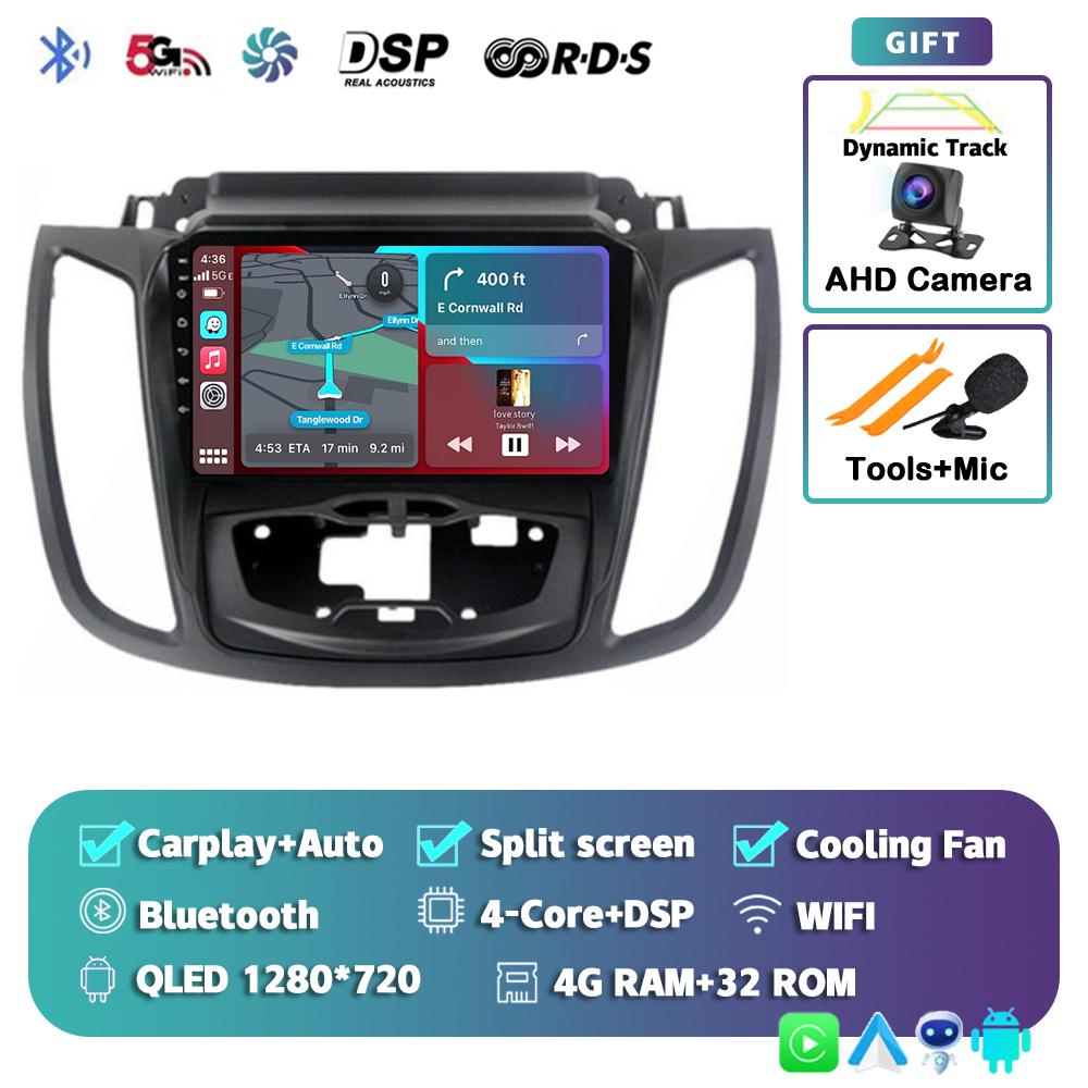 

Android 14 автомобильное радио для Ford Kuga 2 Escape 3 2012 2013 2014 2015 2016 2017 -2019 стерео мультимедийный проигрыватель 2din Carplay Auto DSP