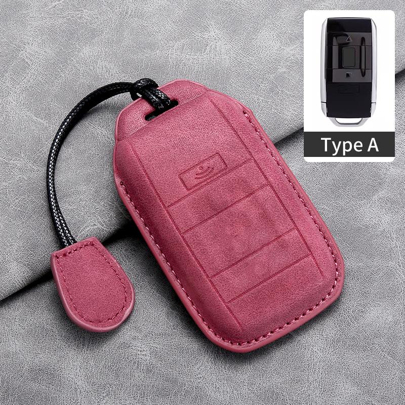 

Leather Car Smart Key Cover Case For Rolls-Royce Cullinan Phantom Ghost Wraith Dawn Key Case Shell Buckle Keychain Accessories