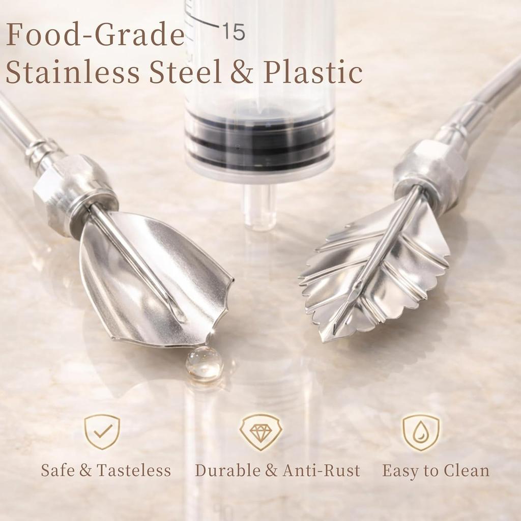 Set Unelte Artă Gelatină Oțel Inoxidabil Flori Frunze Unelte Artă Gelatină 3D Duze Budincă Ace Jello Unelte Gelatină pentru Tort
