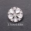 Designer Rhinestone Flower Buttons Hollow 3Pcs 15mm 21mm 25mm DIY Craft Accessories For Home Sewing Projects