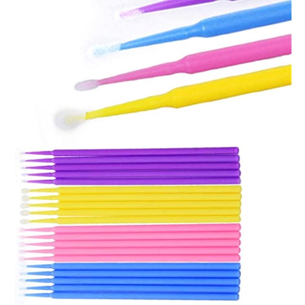 MEXRUMI 50 Stück Mikro-Applikator-Bürsten – 10 Cm Lang, Vielseitig Für Make-up, Wimpernverlängerung, Zahnpflege & Mehr