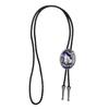 Metal Wolf Bolo Tie Wolf Necktie for Shirt Jeans Western Necklace Braided Shoestring Necktie Bolo Tie