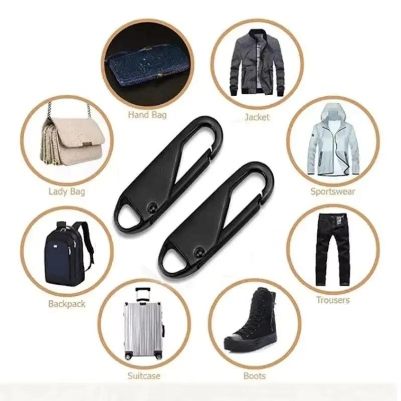 4/8Pcs Reusable Detachable Zipper Pull Replacement Tool Free for Jackets Bags Luggage Winter Coats Purses