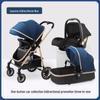 Lightweight Reversible Stroller with Dining Tray - Four-Wheel, Folding, for Infants and Toddlers