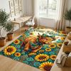 Cosmic Tree Theme Soft Crystal Velvet Rug Custom Name & Text Print Non Slip Floor Rug for Bedroom Living Room