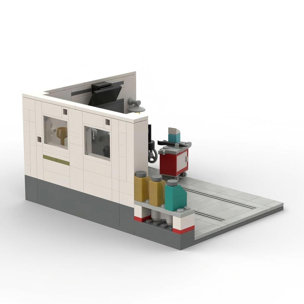 Compatible Building Blocks MOC Car Repair Shop Creative Toy Desktop Car Model Display Piece with Small Parts