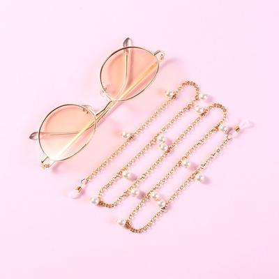 Women Fashion Artificial Pearl Beads Nonslip Interlok Eyeglass Chain