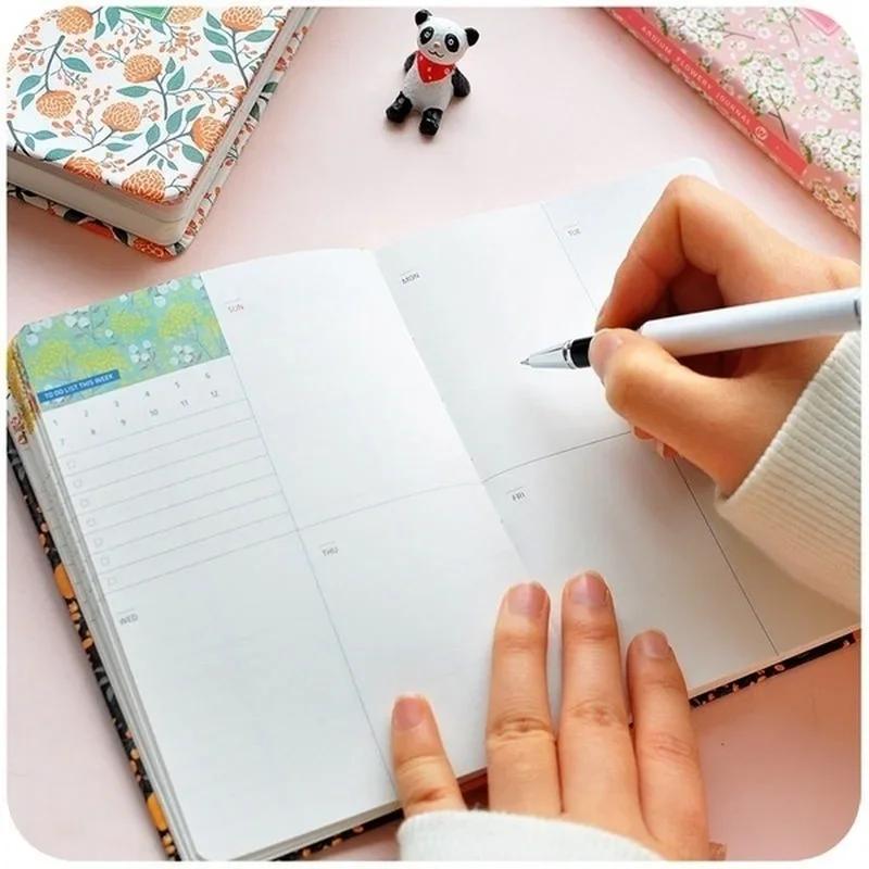 1 Stück Kreatives Retro Tagebuch Kleine Frische Blume Notizbuch Handbuch Studentenplaner Schreibwaren Büro Schulbedarf Schreibblöcke