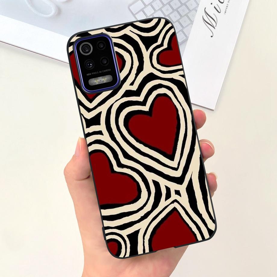 For LG K52 Q52 2020 Phone Case Soft Matte Silicone Capa For LGK52 LGQ52 2020 Funda Goothic Style Cartoon Back Cover Cute Pattern