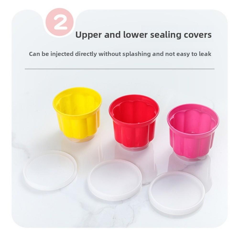 4pcs Reusable Gelatin Ice Cream Mold with Stackable Lids Baking Tools for Home Kitchen