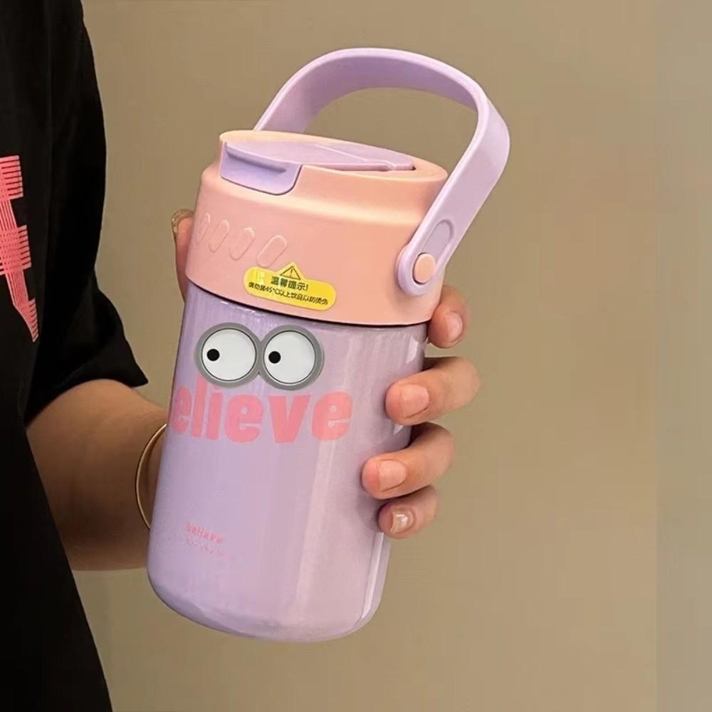 Detachable Tea Bin Vacuum Insulated Bottle Foldable Straw Insulated Coffee Mug  Female Students