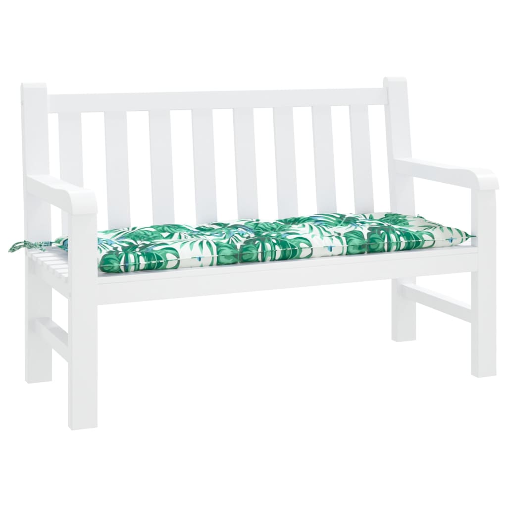 Garden Bench Cushion Leaf Pattern 120 x 50 x 7 cm Oxford Fabric