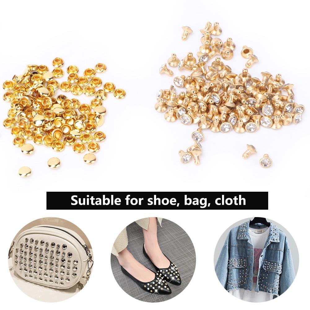 Cloth Inlay 6mm Rivets Spots Studs for Leather Craft Decoration(#1)