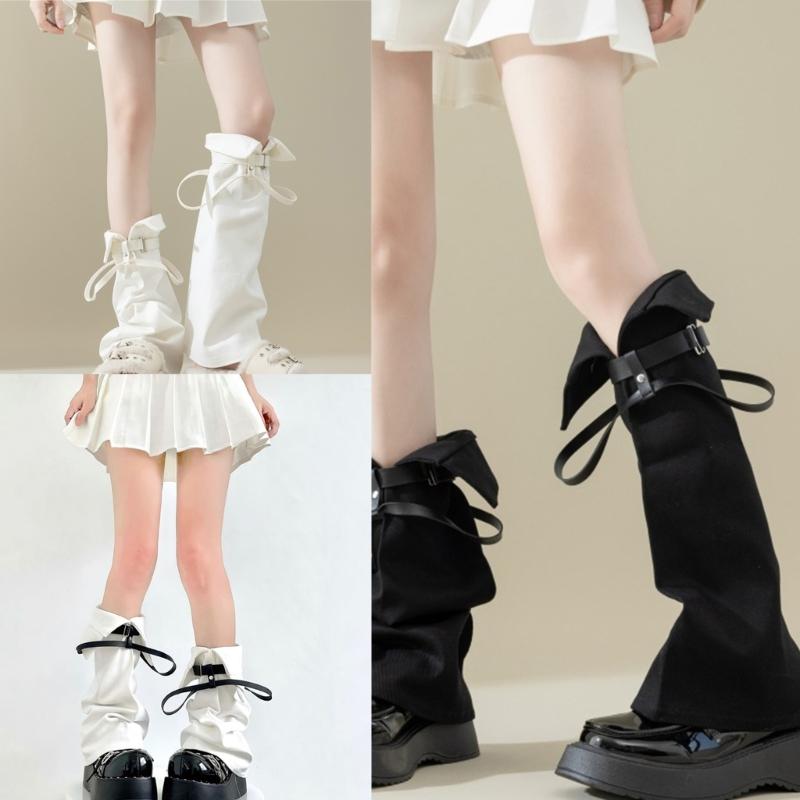Subkultur Beinstulpen für Damen Mädchen Y2K Beinstulpen Süße Coole Lange Socken Gothic Harajuku Beinwärmer Kniehohe Socken