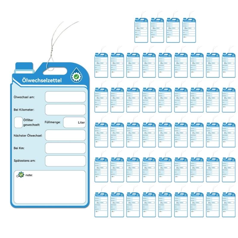 

Oil Service Record Cards With Metal Wires Double Sided Oil Change Reminder For Car And Motorcycle Maintenance