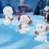 5Pcs Miniature Resin Snowman Figurine Festival Ornament Christmas Tree Decoration For Tabletop Mantels Wreath Display Y5GB