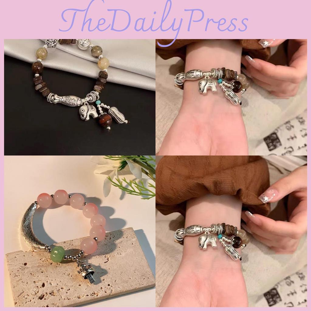Alloy Ethnic Exquisite Elephant Bracelet For Women New Chic Geometric Design