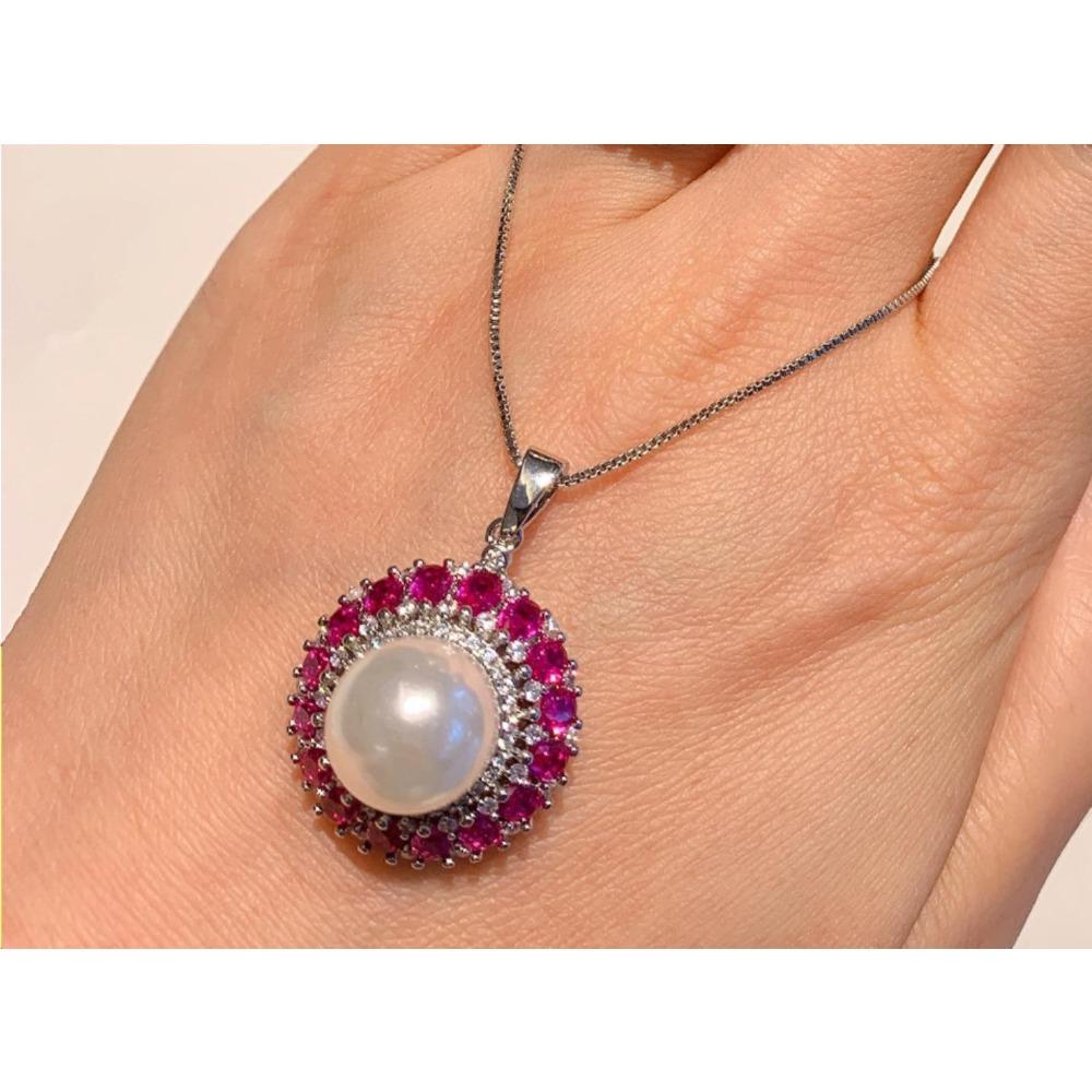 

Серьги-пусеты Douyin, кольцо, ожерелье, женский ретро, высококлассный темперамент, микро-инкрустация красным корундом, набор из трех предметов