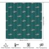 Green Shower Curtain With Skateboard Patternwaterproof Fabric For Bathroom Decor Perfect Gift Idea!