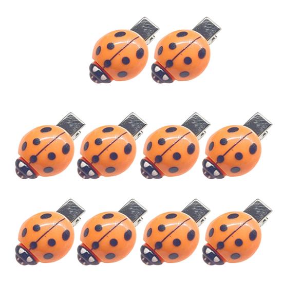 10Pcs Women Hair Clips Anti-slip Teeth Ladybug Decor Hairpins Bangs Buns Braids Multi-Purpose Styling Hair Pins