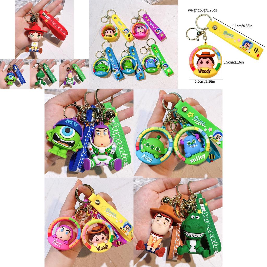 Adorable 2024 Cartoon Toy Story Buzz Lightyear Keychain Cute Figure For Kids Gifts