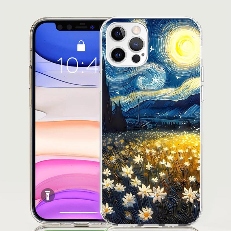 Starry Night Van Gogh Art Phone Case For iPhone 17 Air 16 15 Plus 11 14 Pro Max 13 Mini 12 7 8 + SE Pattern Art Customized Cover