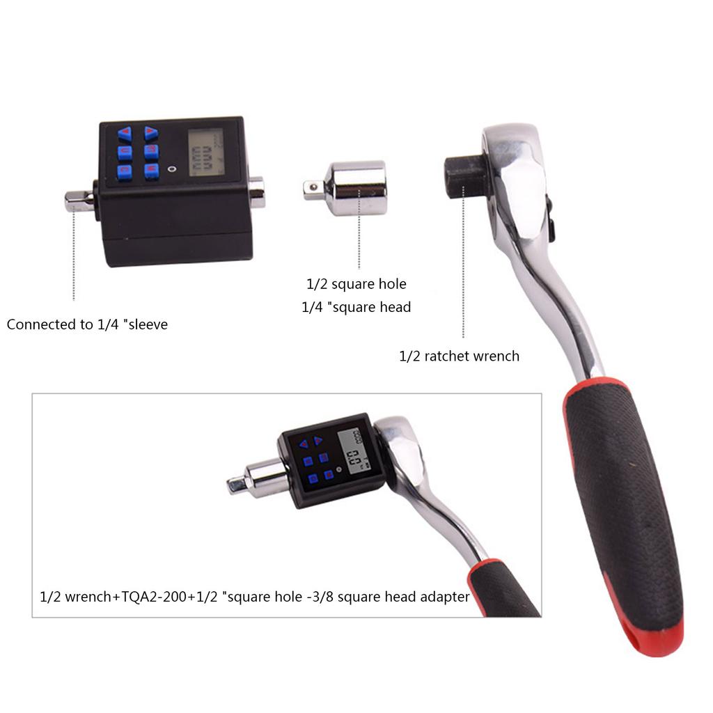 Compact and Portable Electronic Wrench Versatile Digital Torque Meter Adjustable Meter Adapter for Various Applications