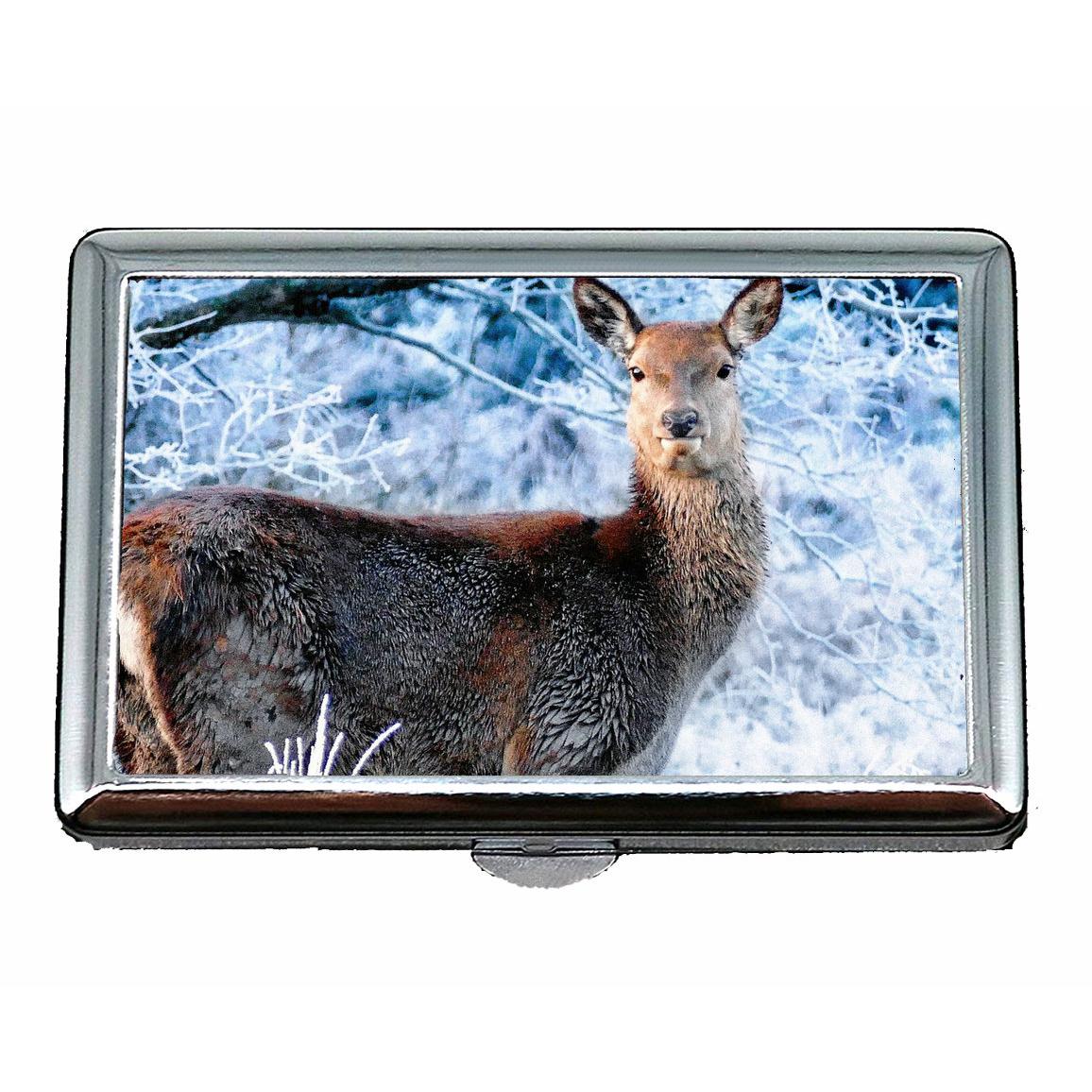 

Держатель карточки с названием бизнеса 304 нержавеющая сталь, животное дикой природы охота на оленей сезонная карта корпус 100 размер