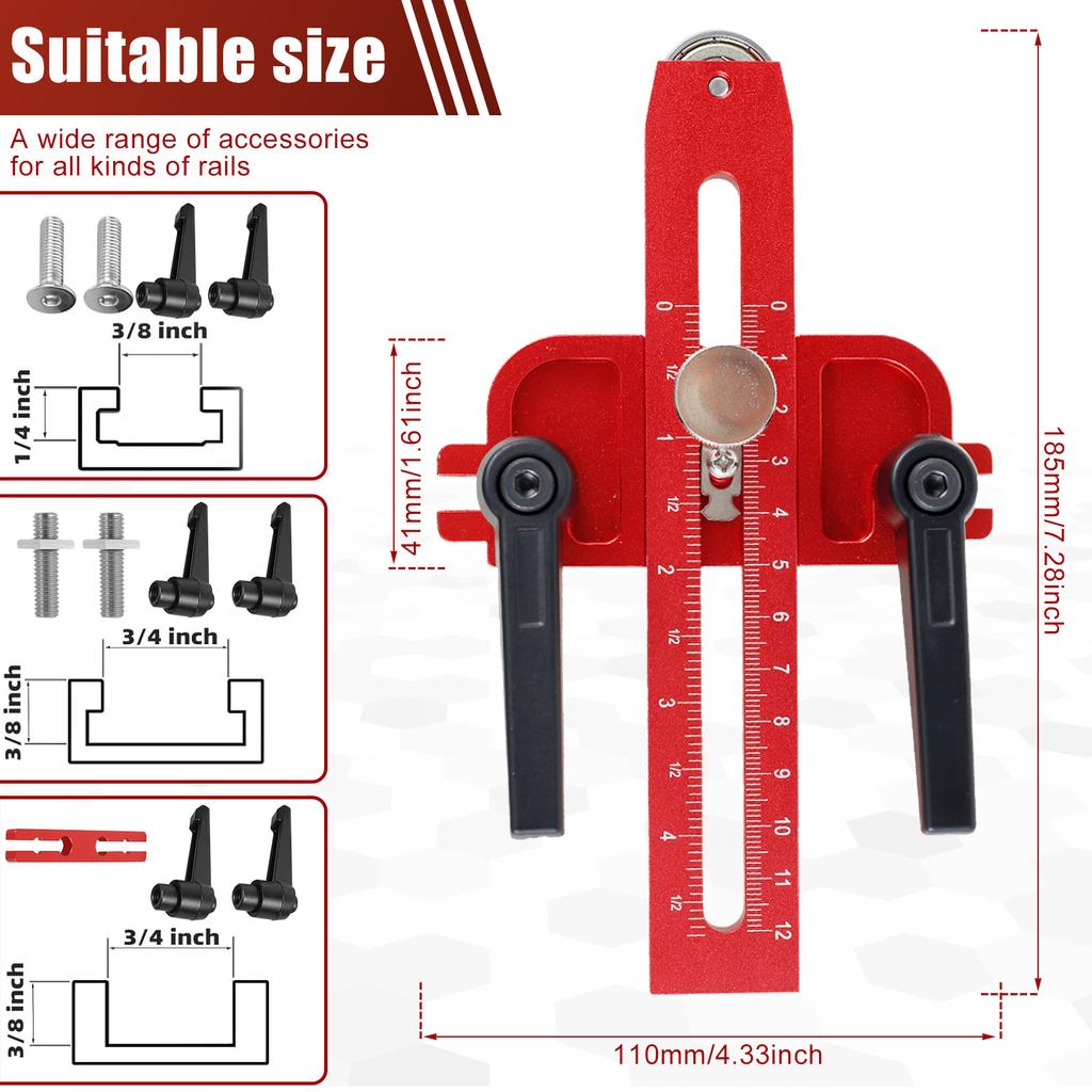 Thin Rip Jig Table Saw Jig Guide Fast Thin Ripping Guide Sturdy Thin Rip Table Saw Jig Cuts Works with Table Saw Router Table Ba
