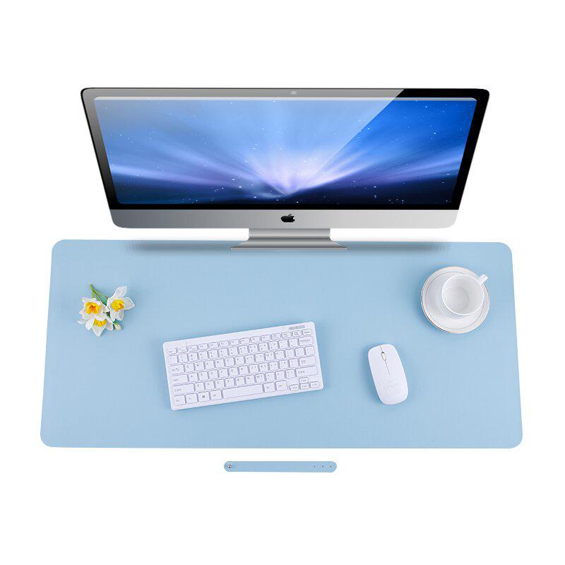 Extra Large Non-Slip Leather Mouse Pad - Stain-Resistant Computer Desk Mat with Pattern Logo