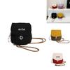Fashion Color Blocked Letter Embroidery Children Lightweight Crossbody Purse For Kindergarten Kids