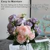 Künstliche Pfingstrosen, Seidenblumen, fünfköpfiger Blumenstrauß, Kunstrosen für Party, Vase, Hochzeit, Tischdekoration