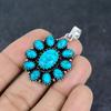 Natural Santa Rosa Turquoise 925 Sterling Silver Jewelry Pendant 1.81" Y6j93