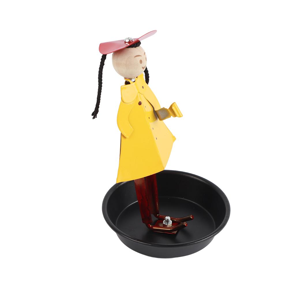 Cute Doll Design Metal Bird Feeder Hanging Bird Feeding Tool for Outdoor Garden Yard