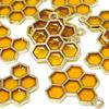 5/10/20 Stück Legierungs-Tropföl-Wabenanhänger, gelber Wabenanhänger, verwendet für die Schmuckherstellung, DIY-Halsketten- und Armbandbasteln