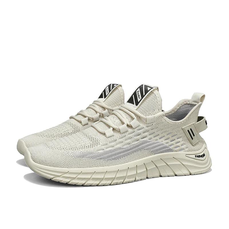 Flying Woven Breathable Mesh Cloth Shoes Men'S Casual Shoe Men'S Fashionable All-Matching Sneakers Men'S Shoe Soft Fashion Shoes