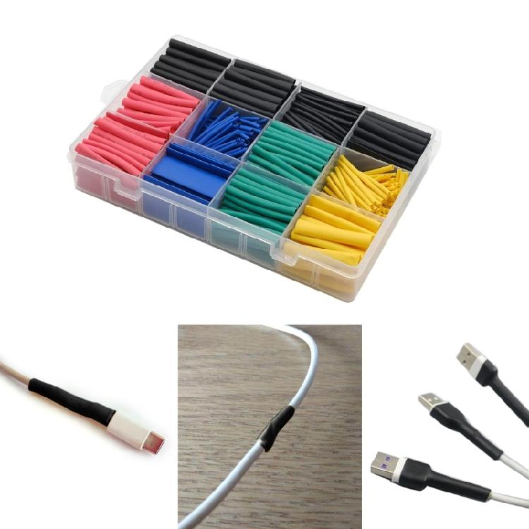 Color Coded Heat Shrink Tubing Collection for Professional Electrical Repairs and Insulation With Portable Storage Case