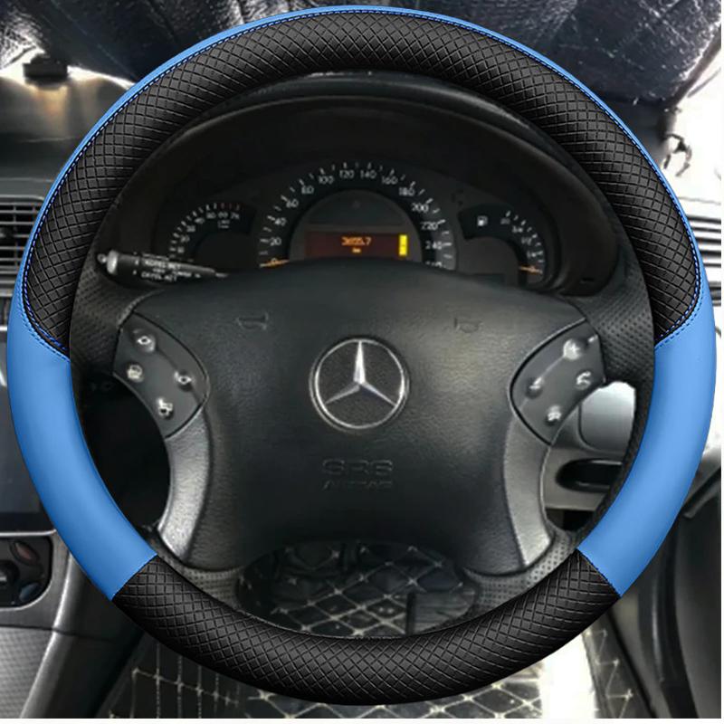 CQW1 Accessories Microfiber Leather DIY Car Steering Wheel Cover For Mercedes Benz W203 C-Class 2001-2007 Car Interior
