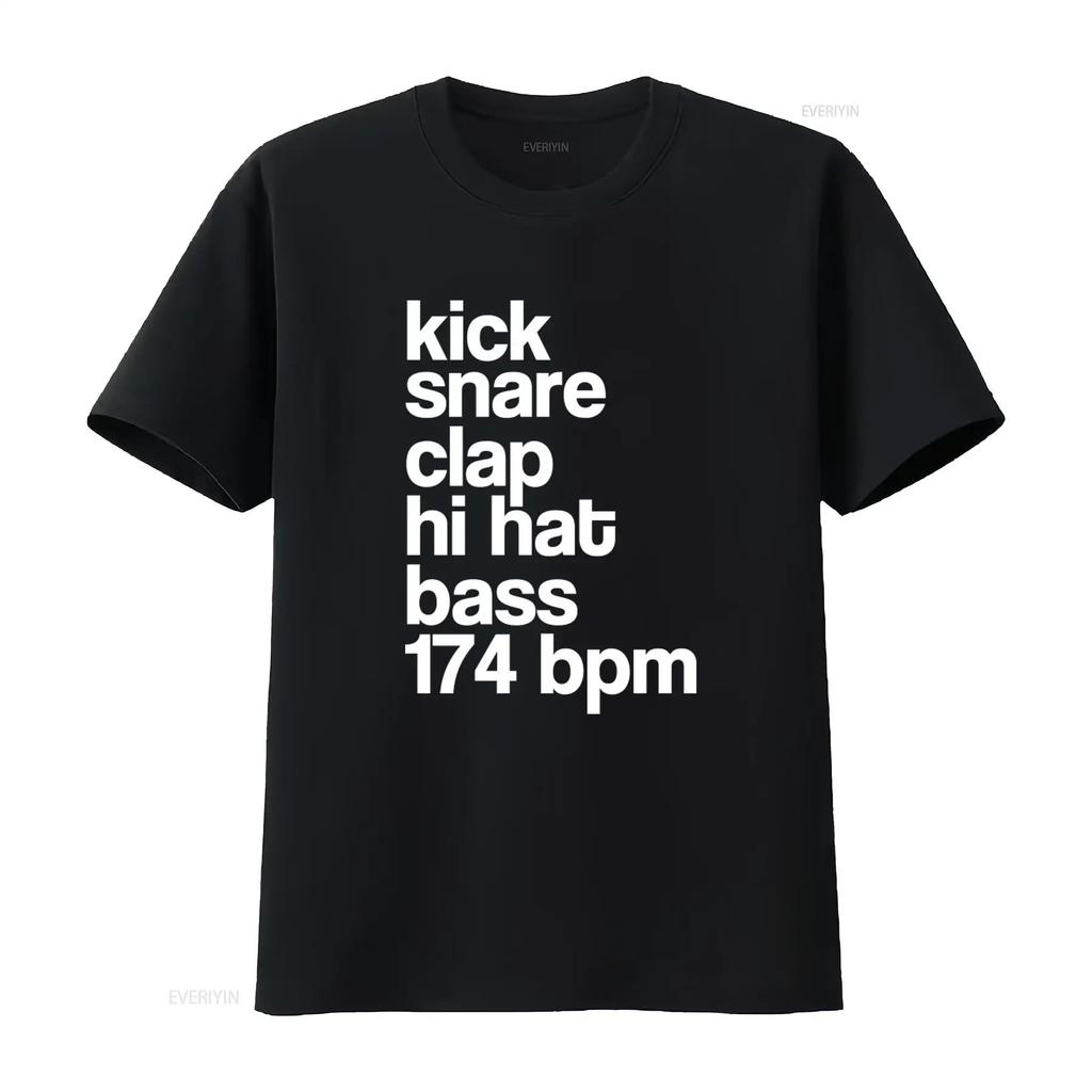 Dj T Shirt Kick Snare Clap Hi Hat Bass 174 Bpm Drum And Music Producer Design Breathable Unise