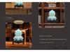 Nine Dragons Wealth-Attracting Jade Cauldron Ornament for Entryway, Living Room, or Office Desk - High-End Opening Gift