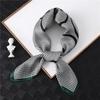 Thousand Birds Plaid Scarf Simulation Silk New Spring and Summer Sunscreen Shawl Decorative Scarf Temperament Square Scarf 71cm Tie Hair