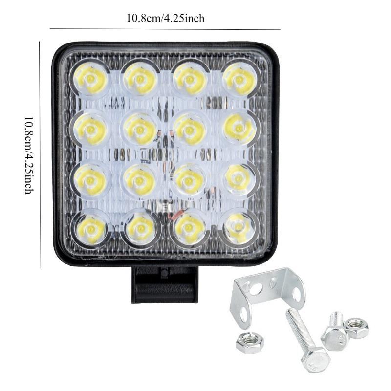 1PC LED work light 4 inch square 16 light 48W modified headlight spotlight headlight