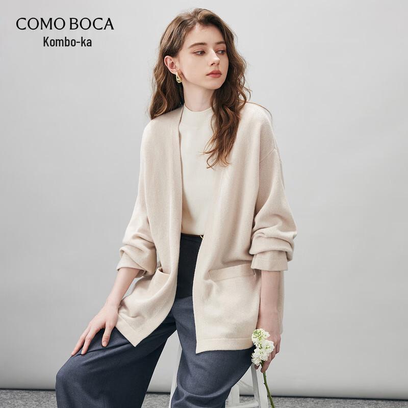 

Comon Boca Women s V-Neck Loose-Fit Thick Wool Cardigan L
