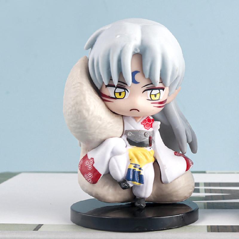 Cartoon Anime Inuyasha Sesshomaru Pvc Figurine Collectible Mini Toy Ornament