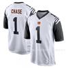 Cincinnati Bengals 1 JaMarr Chase Football Jersey Mens Sports Training Game Shirt