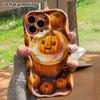 Phone Case: 2D Flat, Suitable for iPhone 18 17 16 15 14 13 12 Pro Protective Case, Phone Decoration, Cartoon Pumpkin Head, Halloween and Christmas Gif